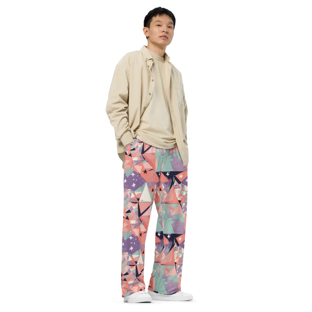 Coral Prism on Wide-Leg Pants — Right Front
