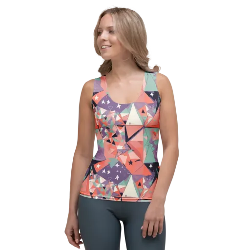 Coral Prism on a Women's Tank Top