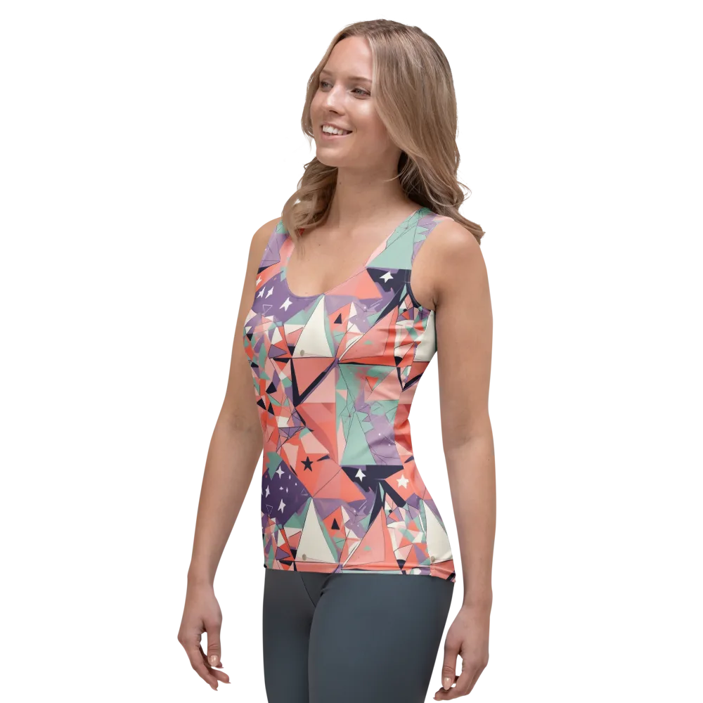 Coral Prism on Women's Tank Top — Left Front
