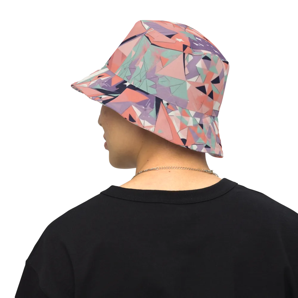 Coral Prism on Reversible Bucket Hat — Back Inside