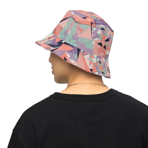 Coral Prism on a Reversible Bucket Hat