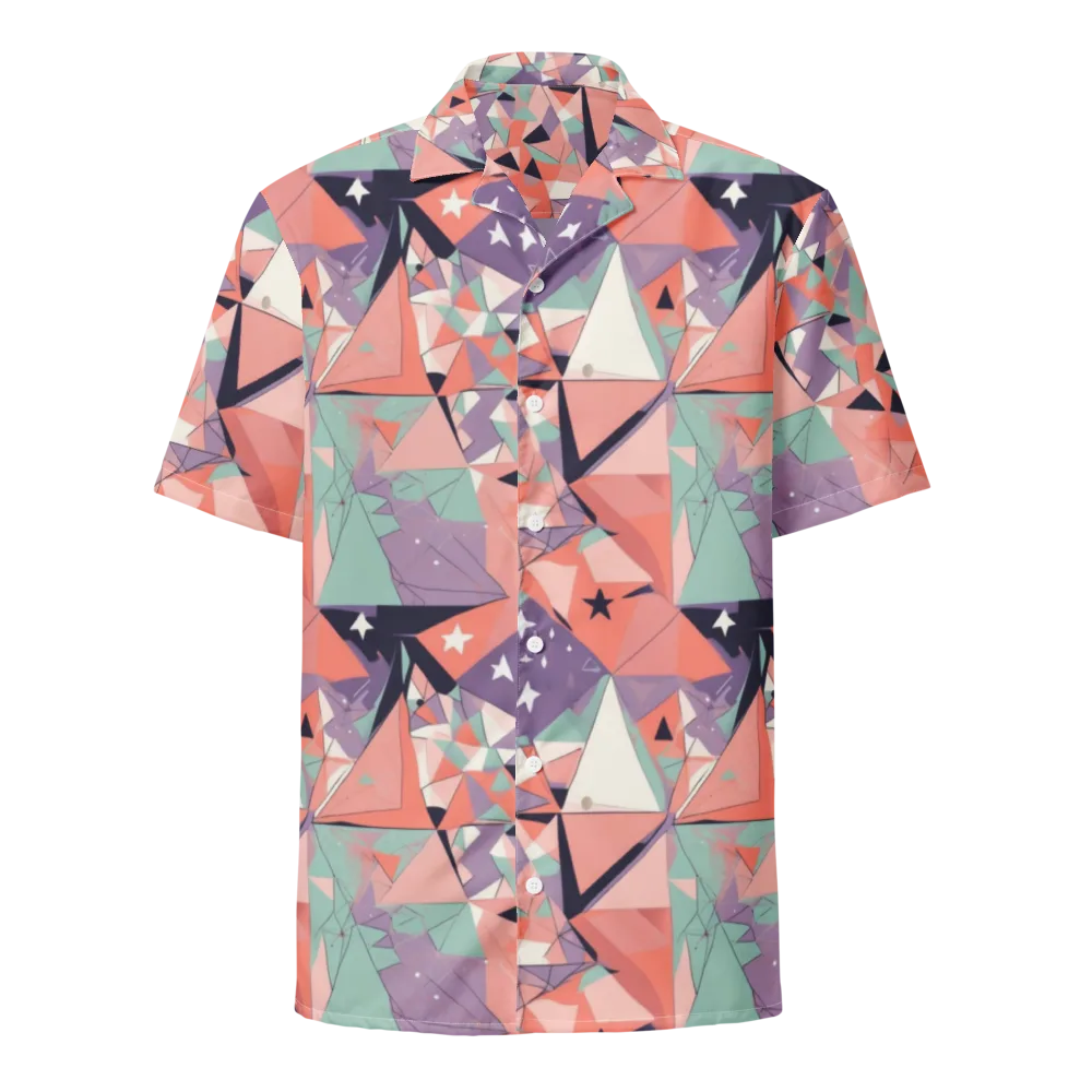 Coral Prism on Button Shirt — Front