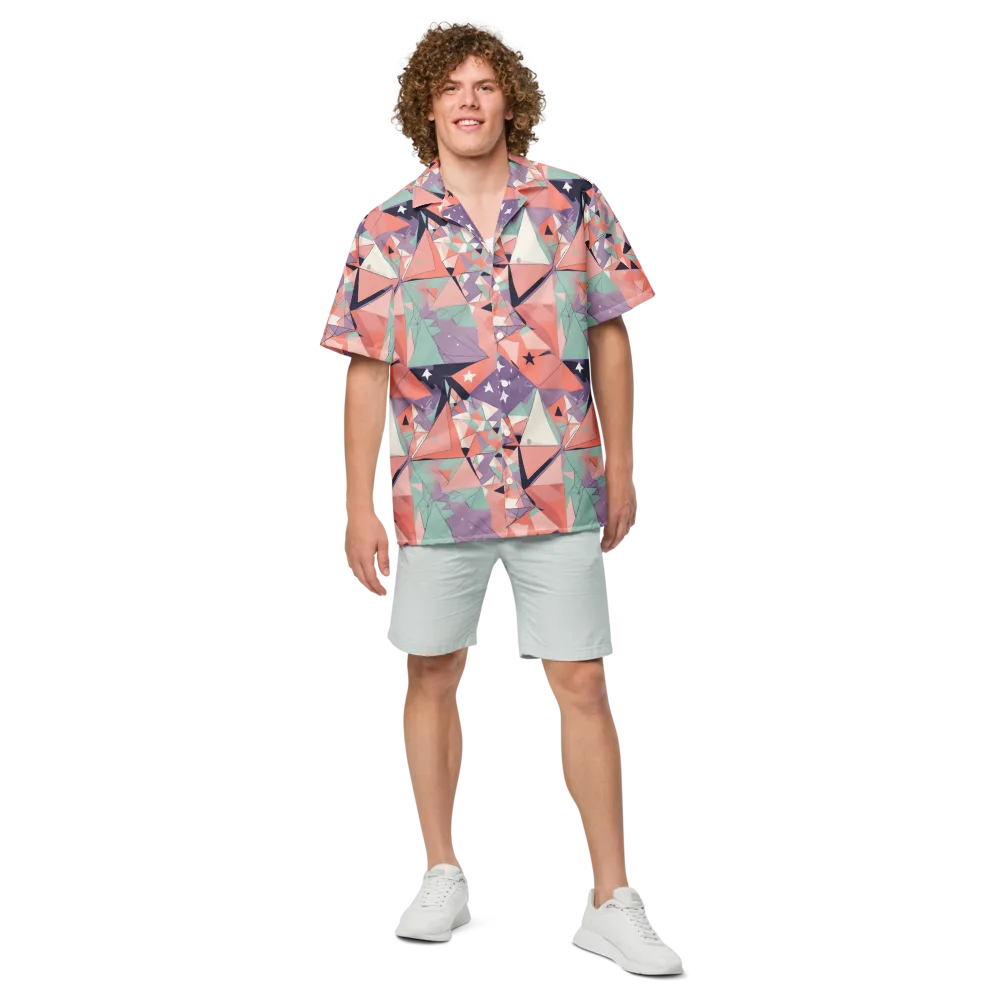 Coral Prism on Button Shirt — Front