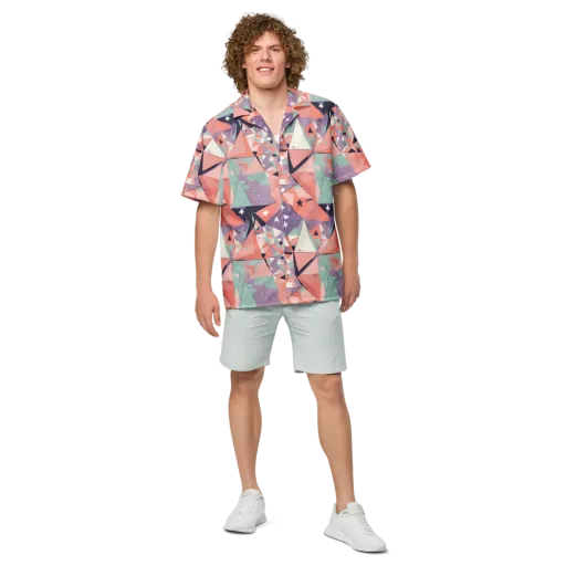 Coral Prism on a Button Shirt