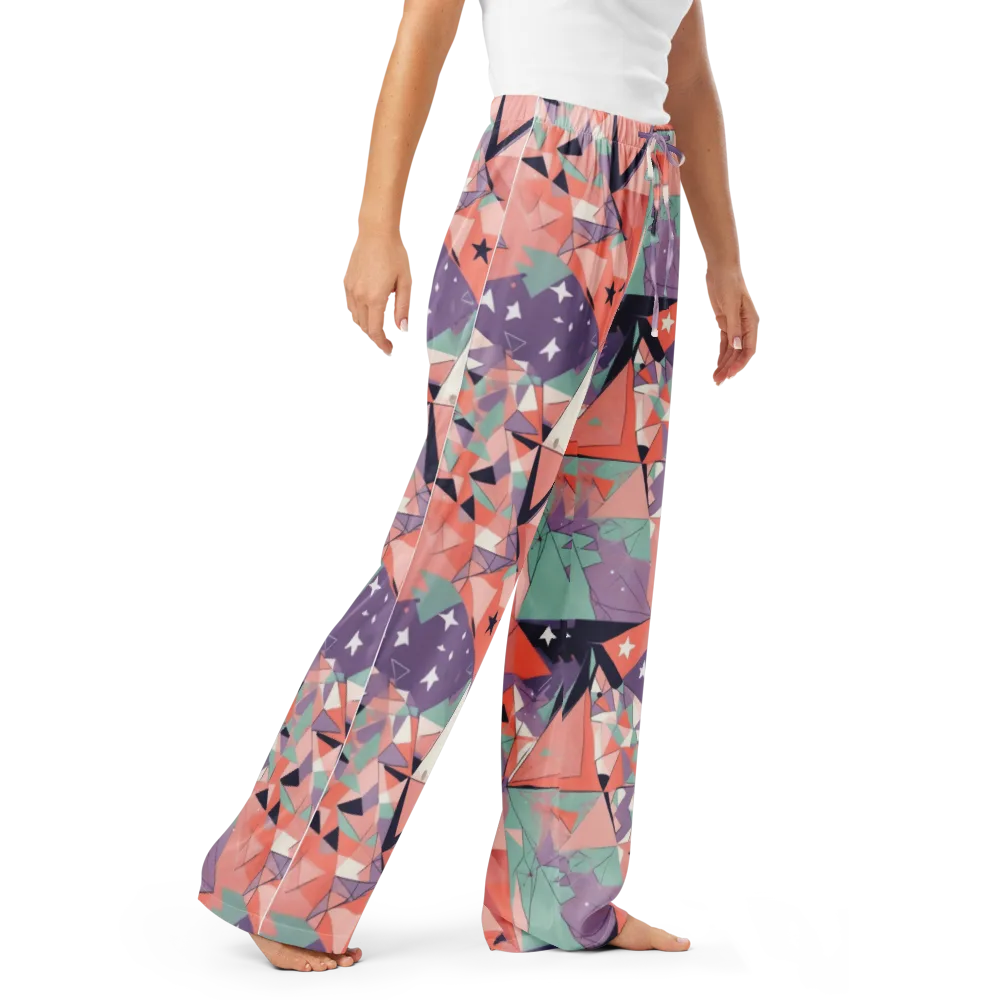 Coral Prism on Women's Pajama Pants — Right Front
