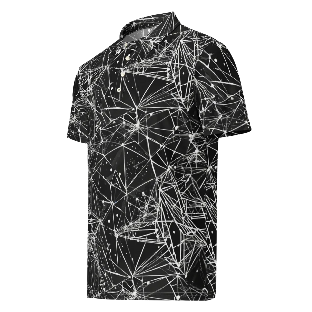 Blackstar Network on Men's Slim Fit Polo Shirt — Left Front