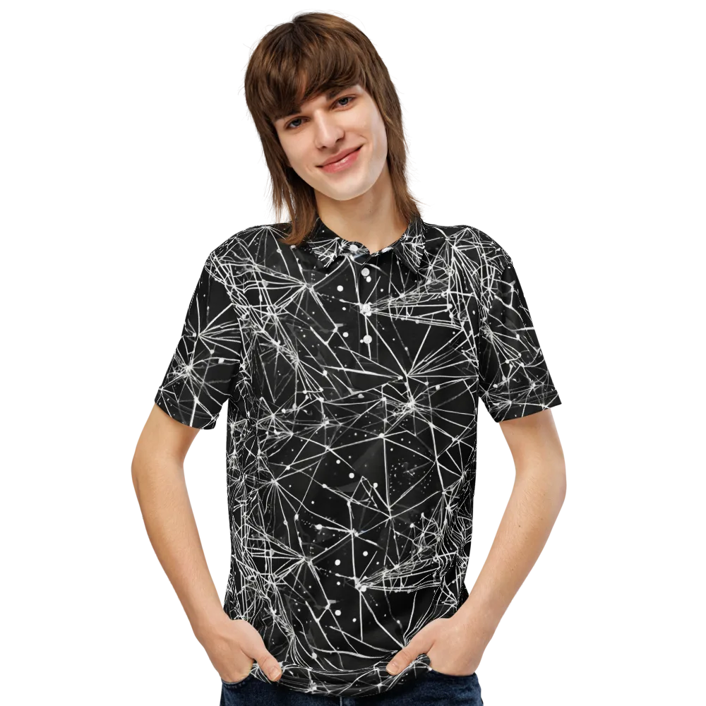Blackstar Network on Men's Slim Fit Polo Shirt — Front
