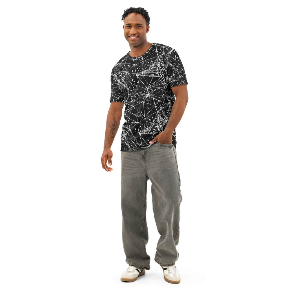 Blackstar Network on Men's Cotton Crew Neck T-Shirt — Front