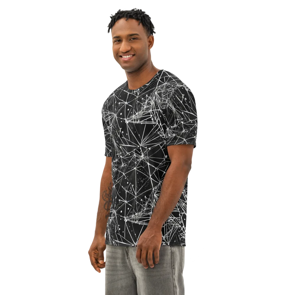 Blackstar Network on Men's Cotton Crew Neck T-Shirt — Left Front