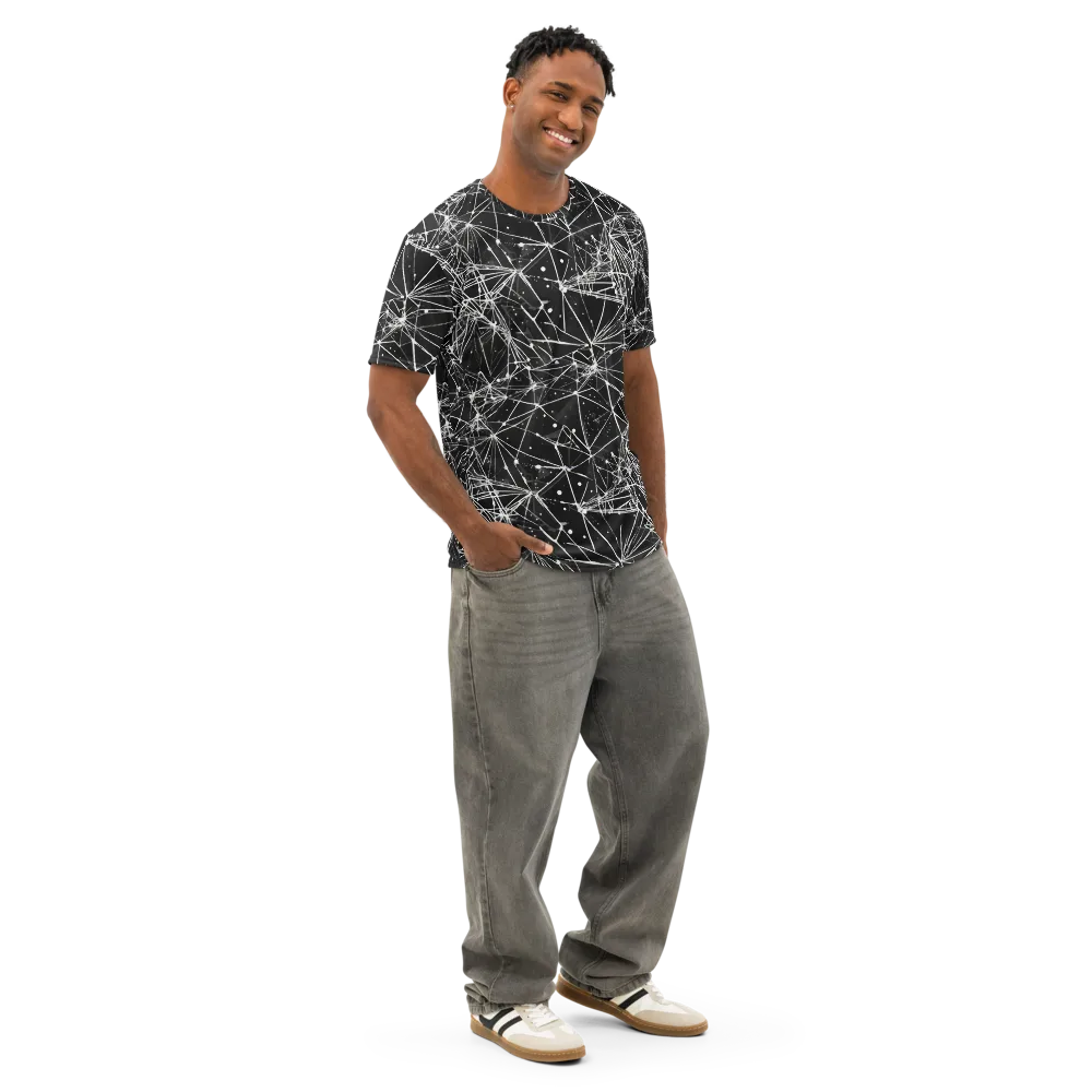 Blackstar Network on Men's Cotton Crew Neck T-Shirt — Right Front