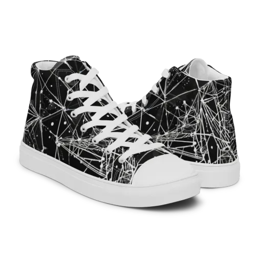 Blackstar Network on a Men's High Top Canvas Shoes