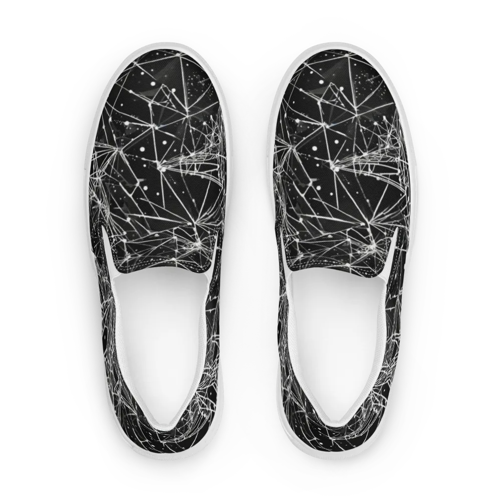Blackstar Network on Men's Slip-On Canvas Shoes — Front