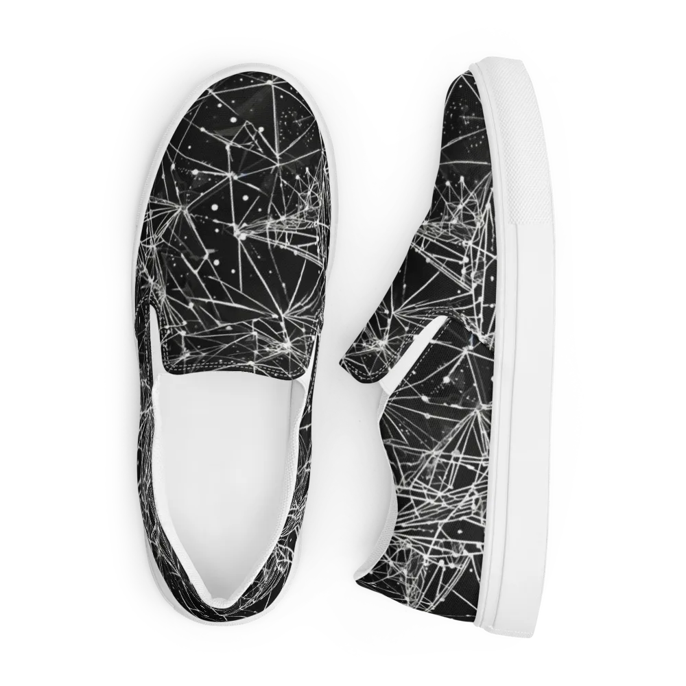 Blackstar Network on Men's Slip-On Canvas Shoes — Front