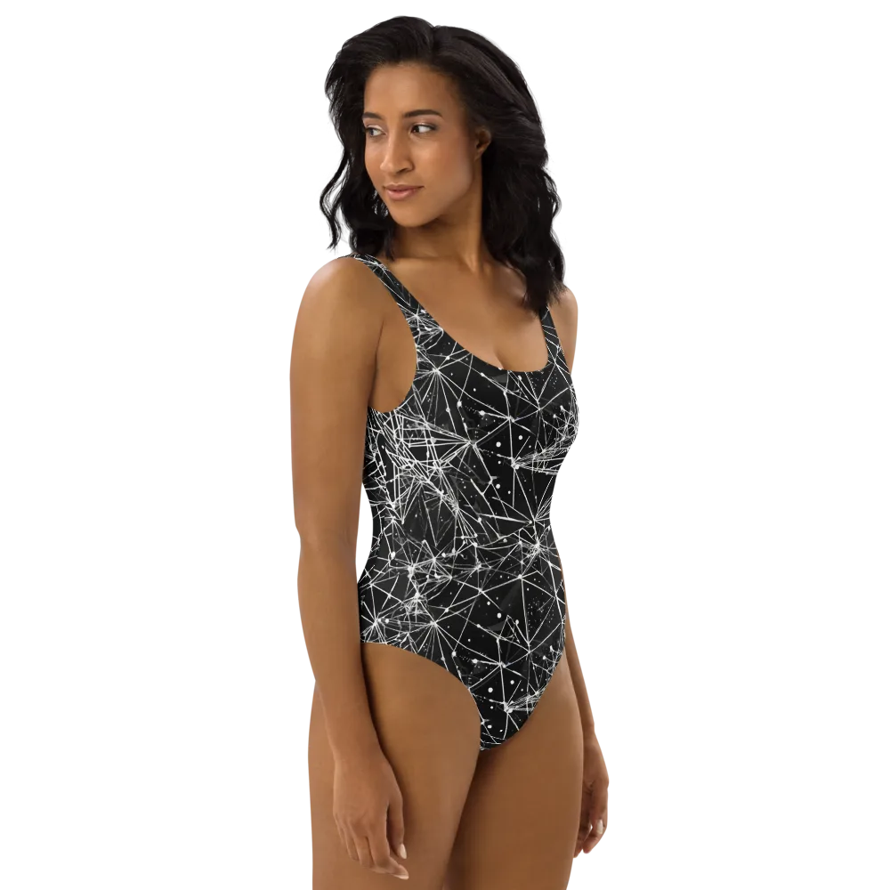 Blackstar Network on One-Piece Swimsuit — Right
