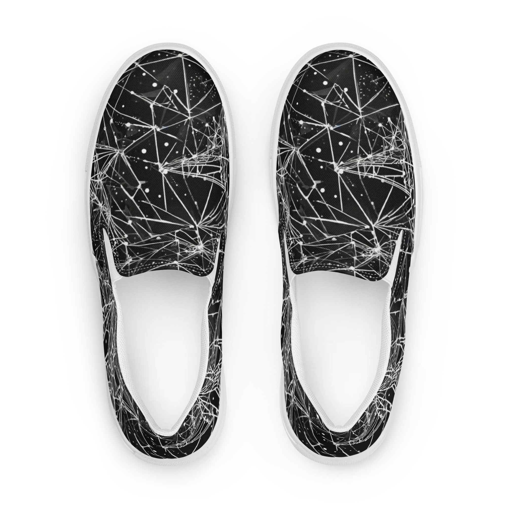 Blackstar Network on Women's Slip-On Canvas Shoes — Front