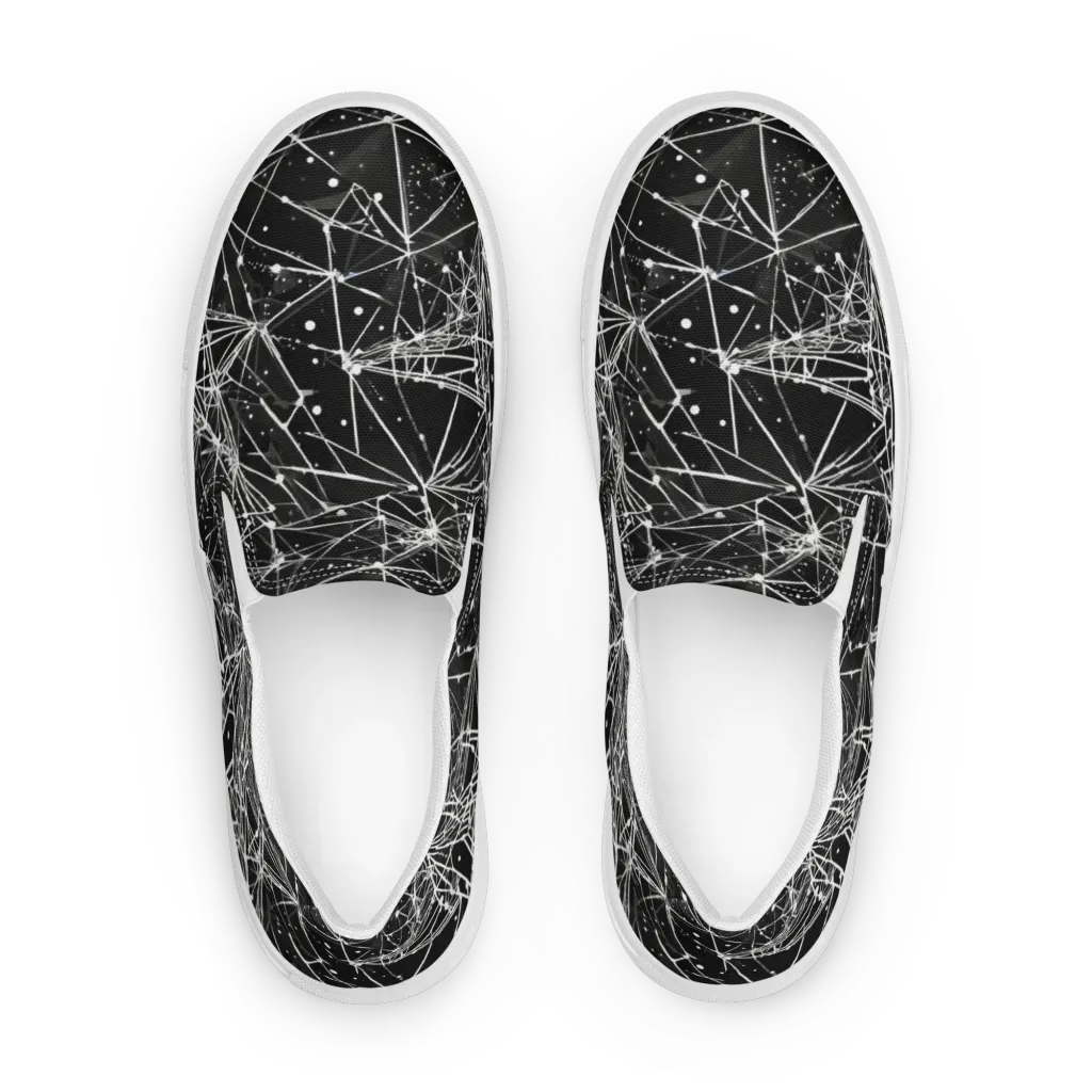 Blackstar Network on Women's Slip-On Canvas Shoes — Front