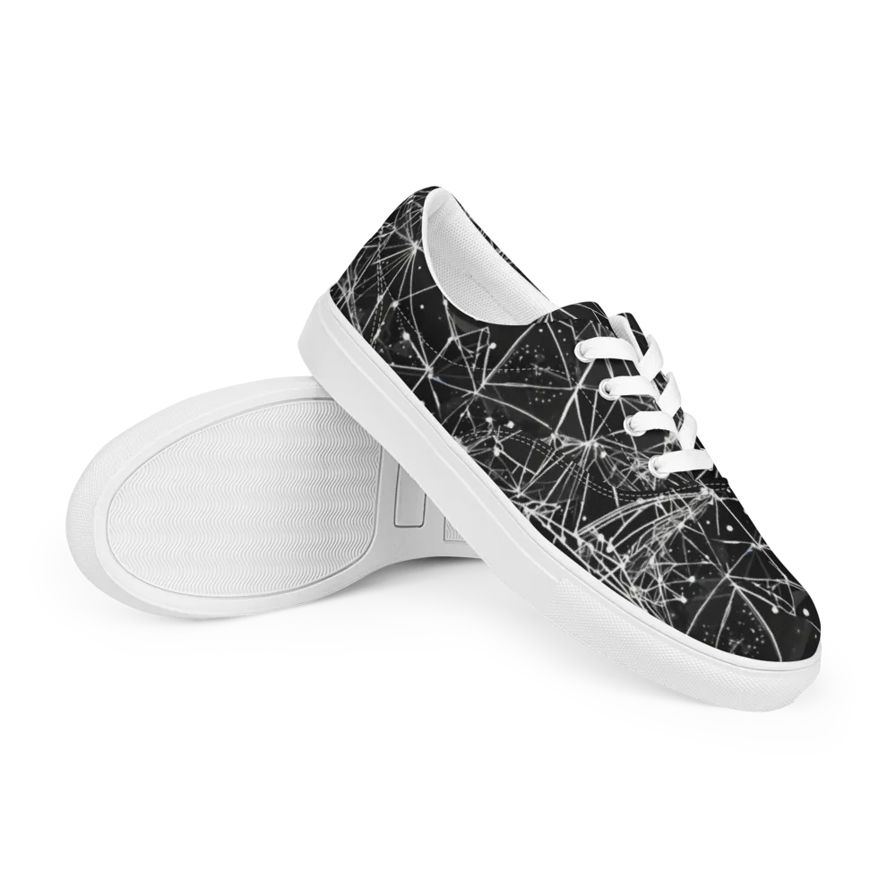 Blackstar Network on Men's Lace-Up Canvas Shoes — Right Front