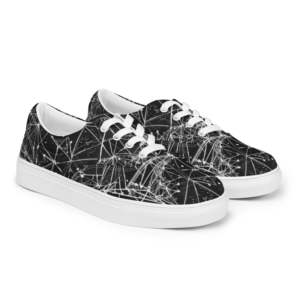 Blackstar Network on Men's Lace-Up Canvas Shoes — Right Front