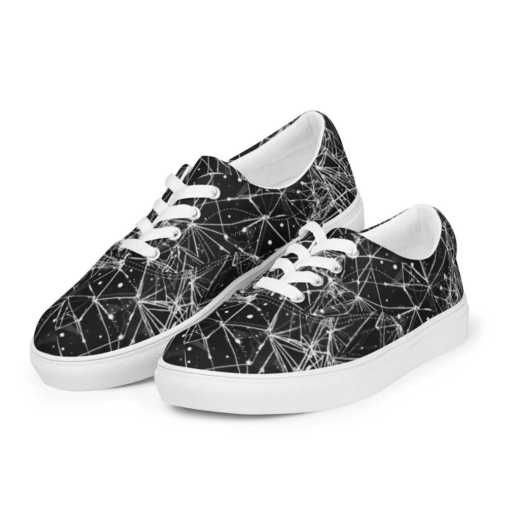 Blackstar Network on Men's Lace-Up Canvas Shoes — Left Front