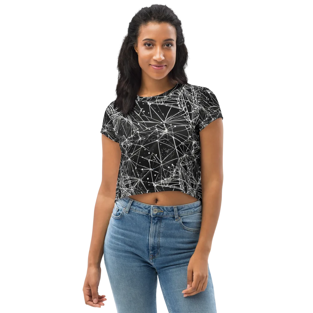 Blackstar Network on Crop Tee — Front