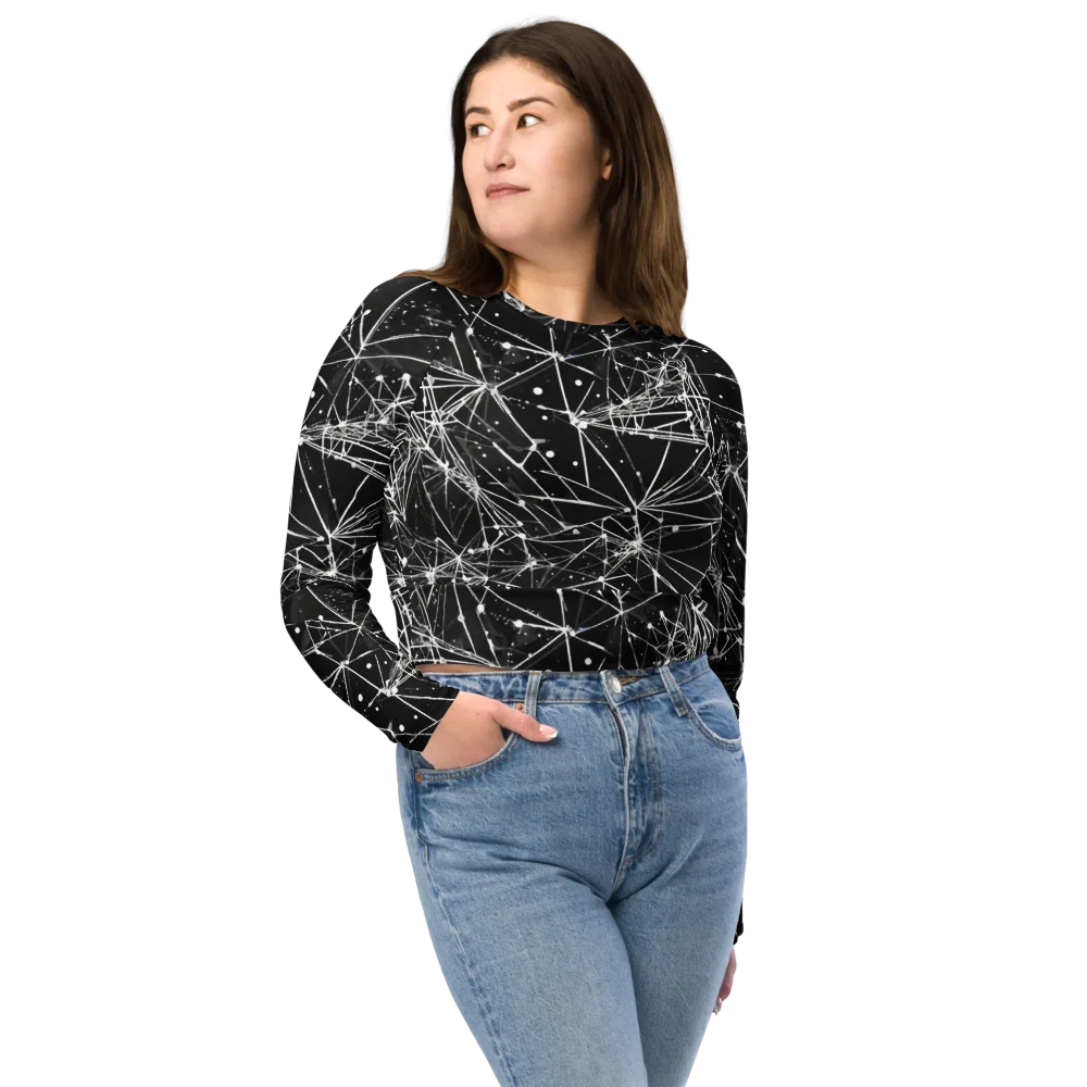Blackstar Network on Long Sleeve Crop Top — Front