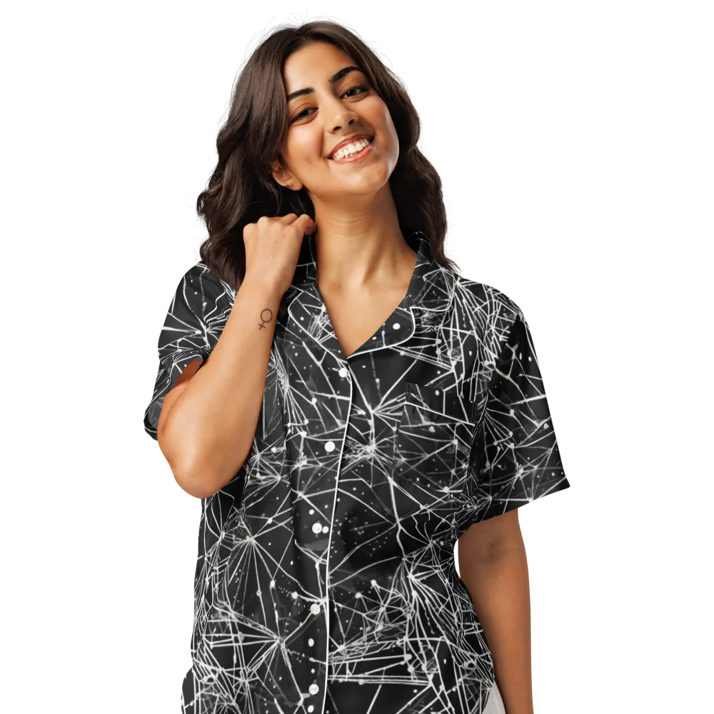 Blackstar Network on Women's Short Sleeve Pajama Top — Front