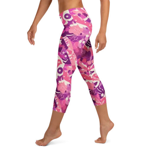 Pop Orchid on a Capri Leggings