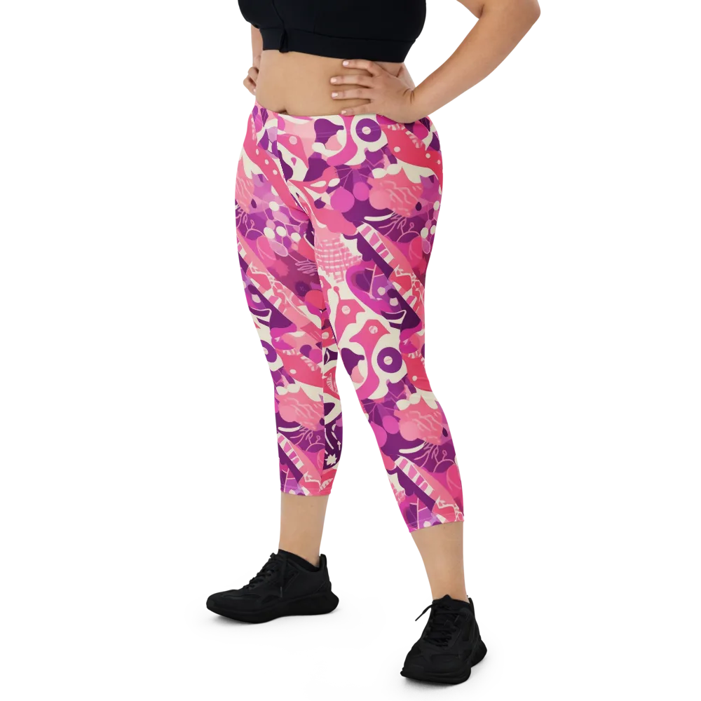 Pop Orchid on Capri Leggings — Front