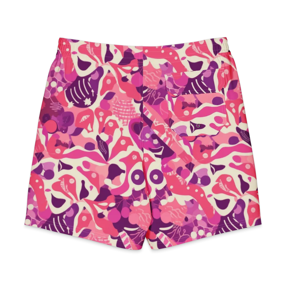 Pop Orchid on Men's Board Shorts — Back