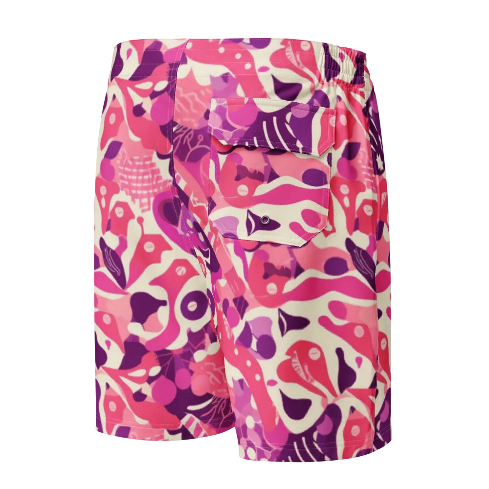 Pop Orchid on Men's Board Shorts — Back