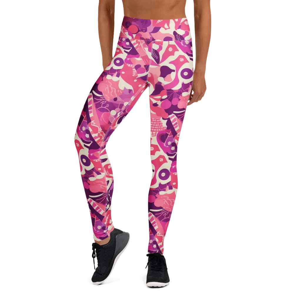 Pop Orchid on Yoga Leggings — Front