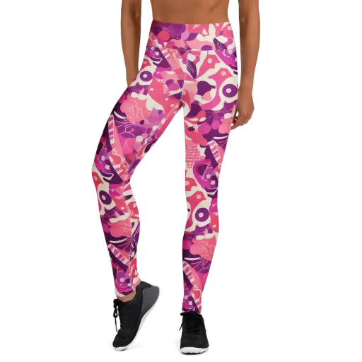 Pop Orchid on a Yoga Leggings