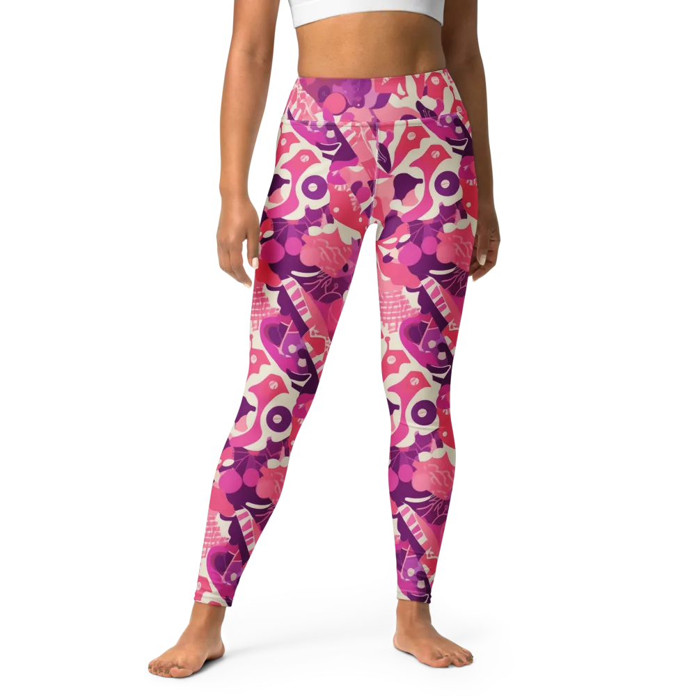 Pop Orchid on Yoga Leggings — Front