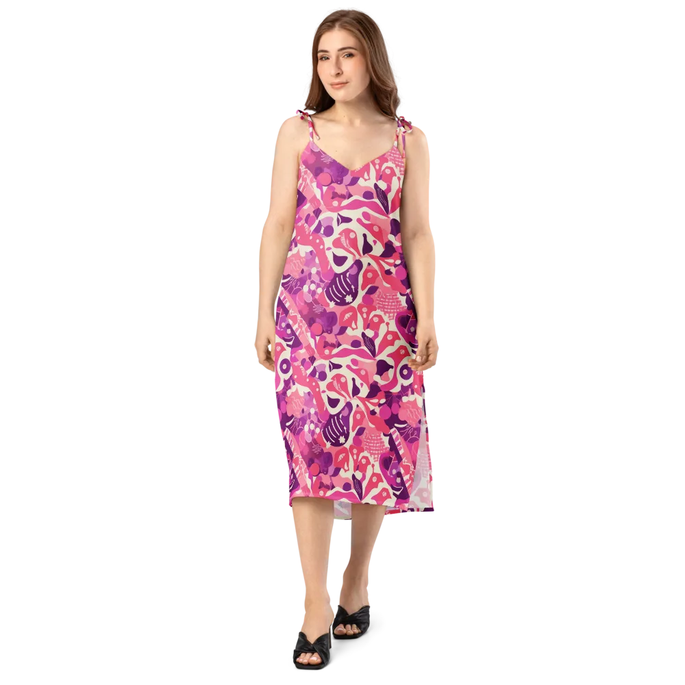 Pop Orchid on Slip Dress — Front