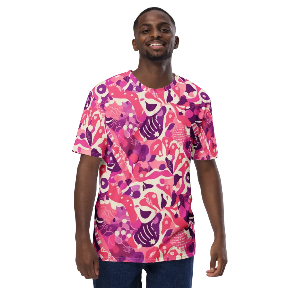 Pop Orchid on Men's Crew Neck T-Shirt — Front