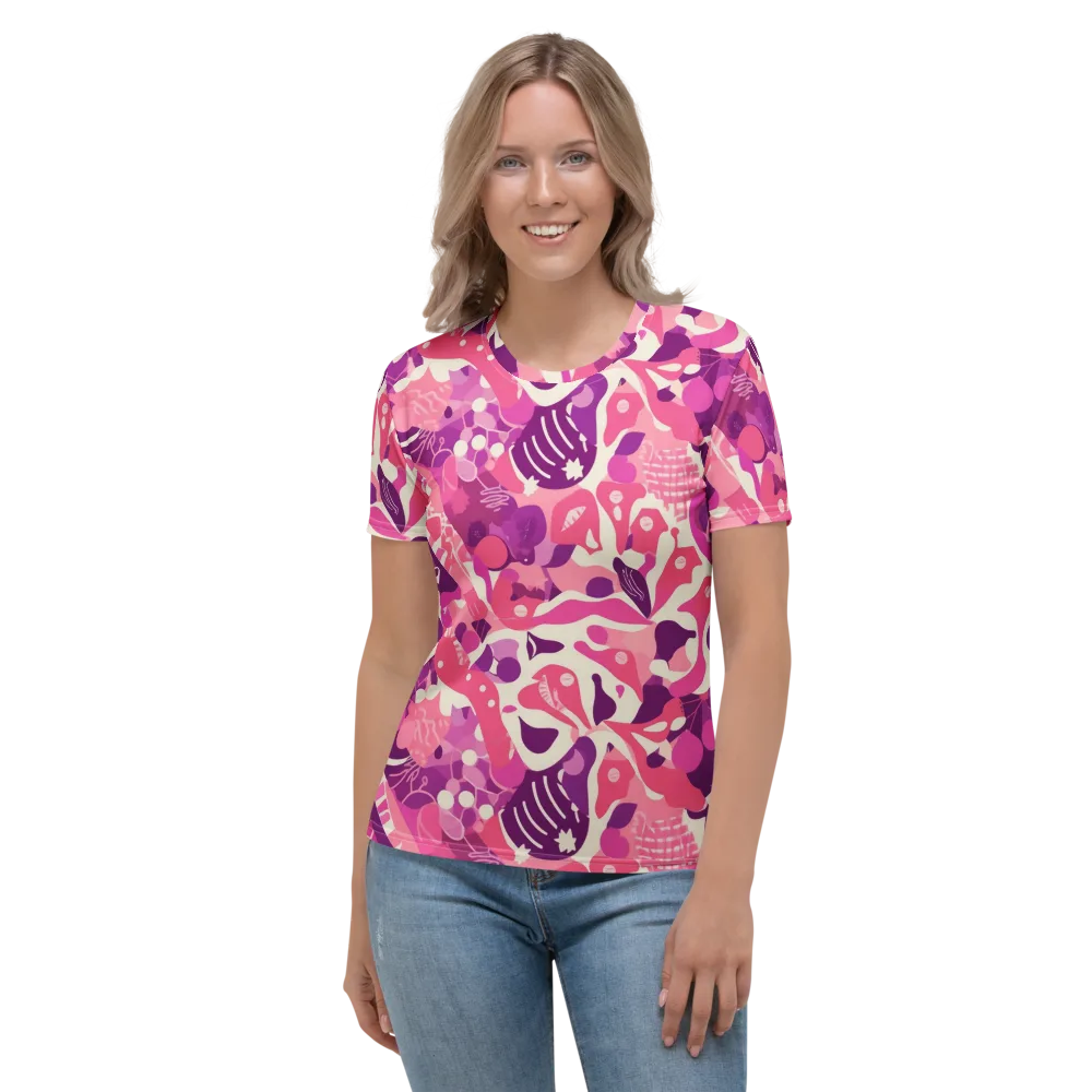 Pop Orchid on Women's Crew Neck T-Shirt — Front