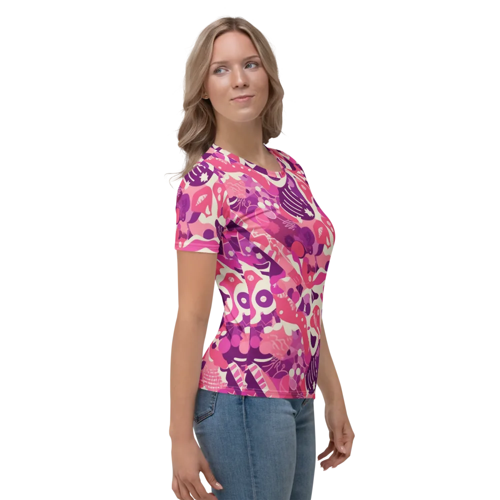 Pop Orchid on Women's Crew Neck T-Shirt — Right