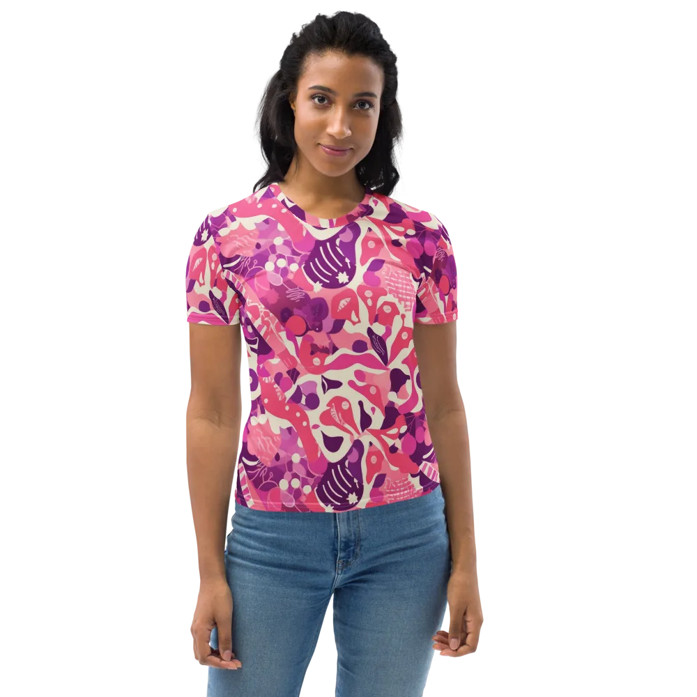Pop Orchid on Women's Crew Neck T-Shirt — Front