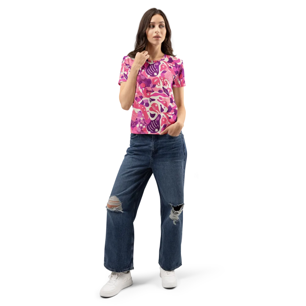 Pop Orchid on Women's Crew Neck T-Shirt — Front