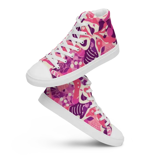 Pop Orchid on a Women's High Top Canvas Shoes