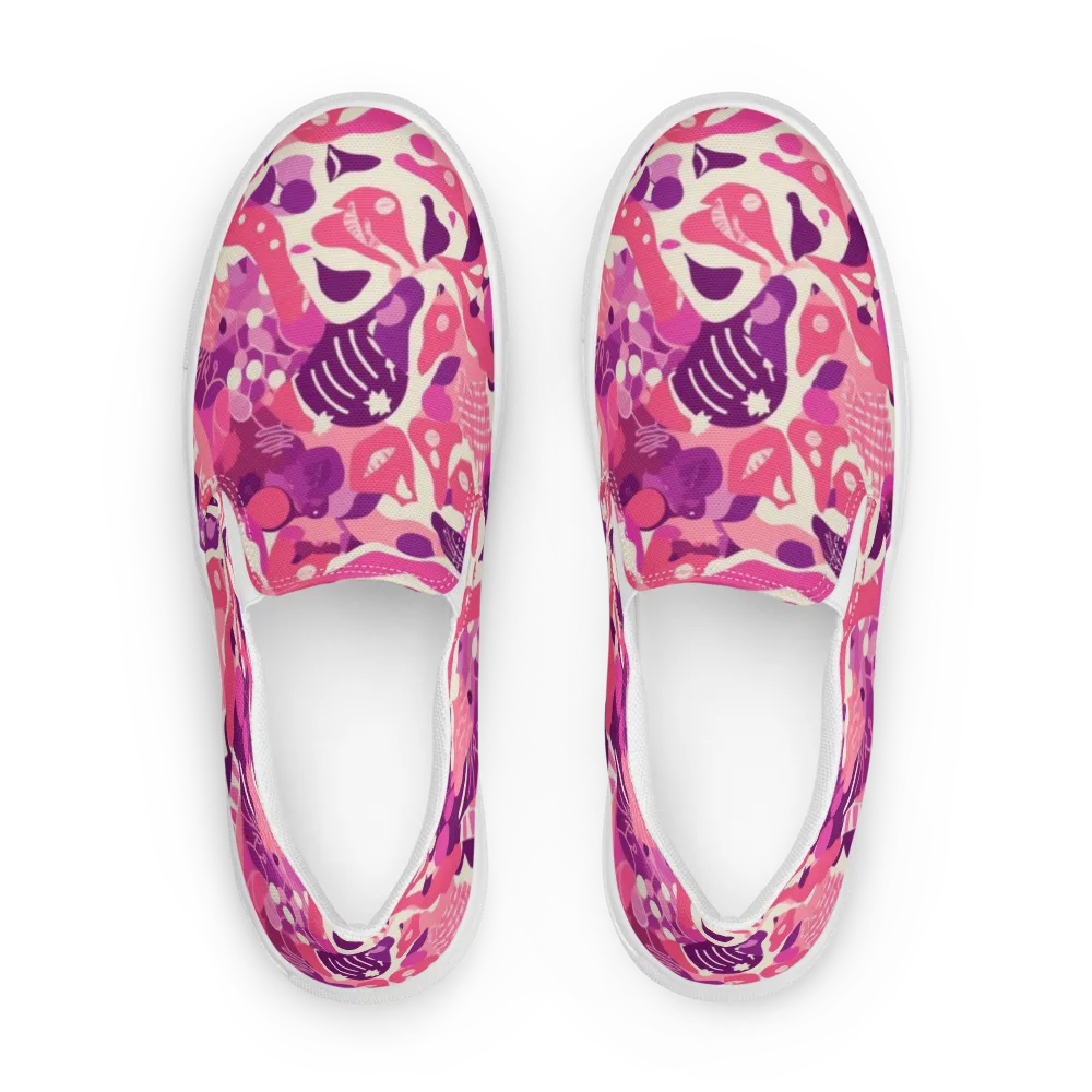 Pop Orchid on Men's Slip-On Canvas Shoes — Front