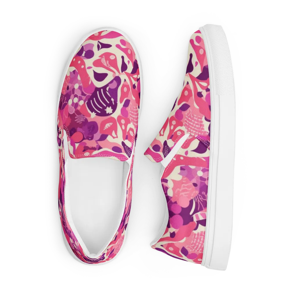 Pop Orchid on Men's Slip-On Canvas Shoes — Front