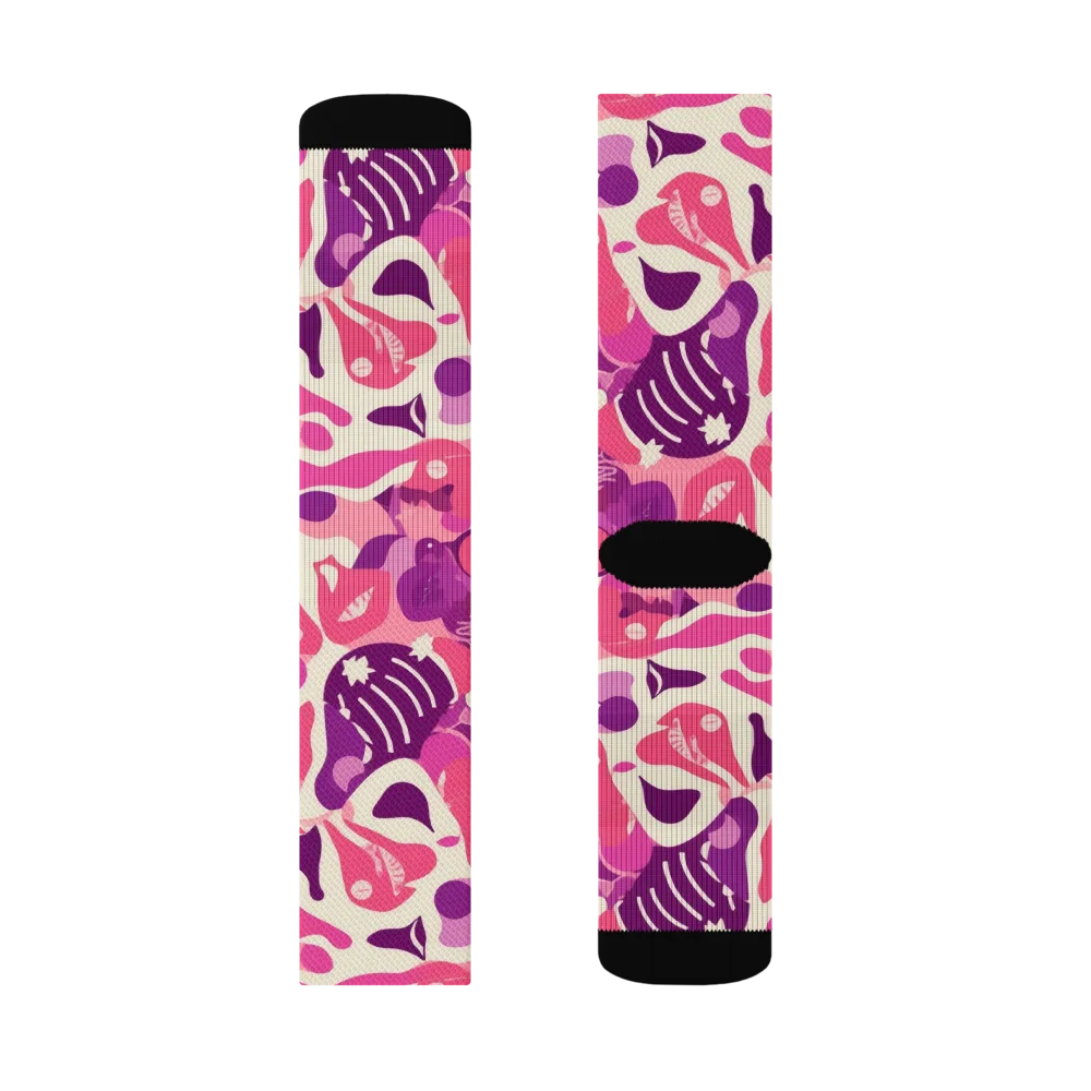 Pop Orchid on Socks — Right Sock