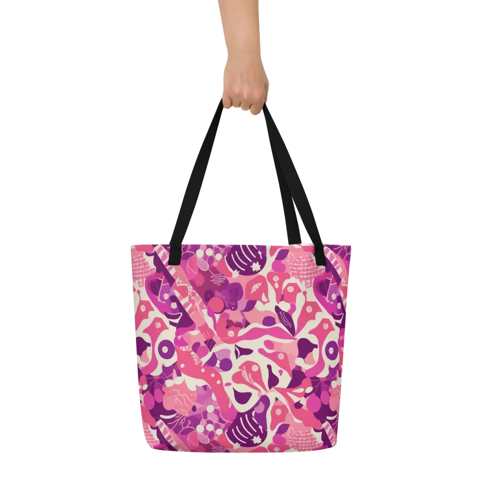 Pop Orchid on Large Tote Bag W/ Pocket — Front