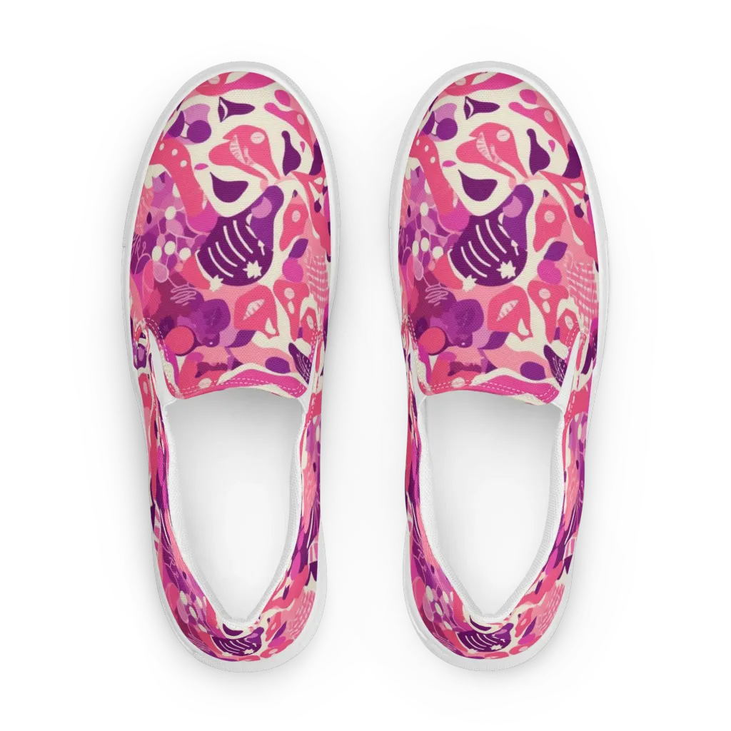 Pop Orchid on Women's Slip-On Canvas Shoes — Front