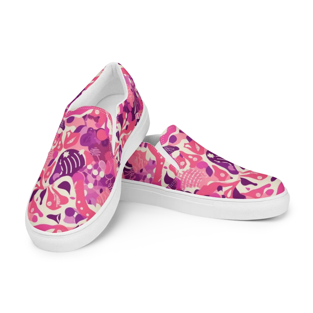Pop Orchid on Women's Slip-On Canvas Shoes — Left Front