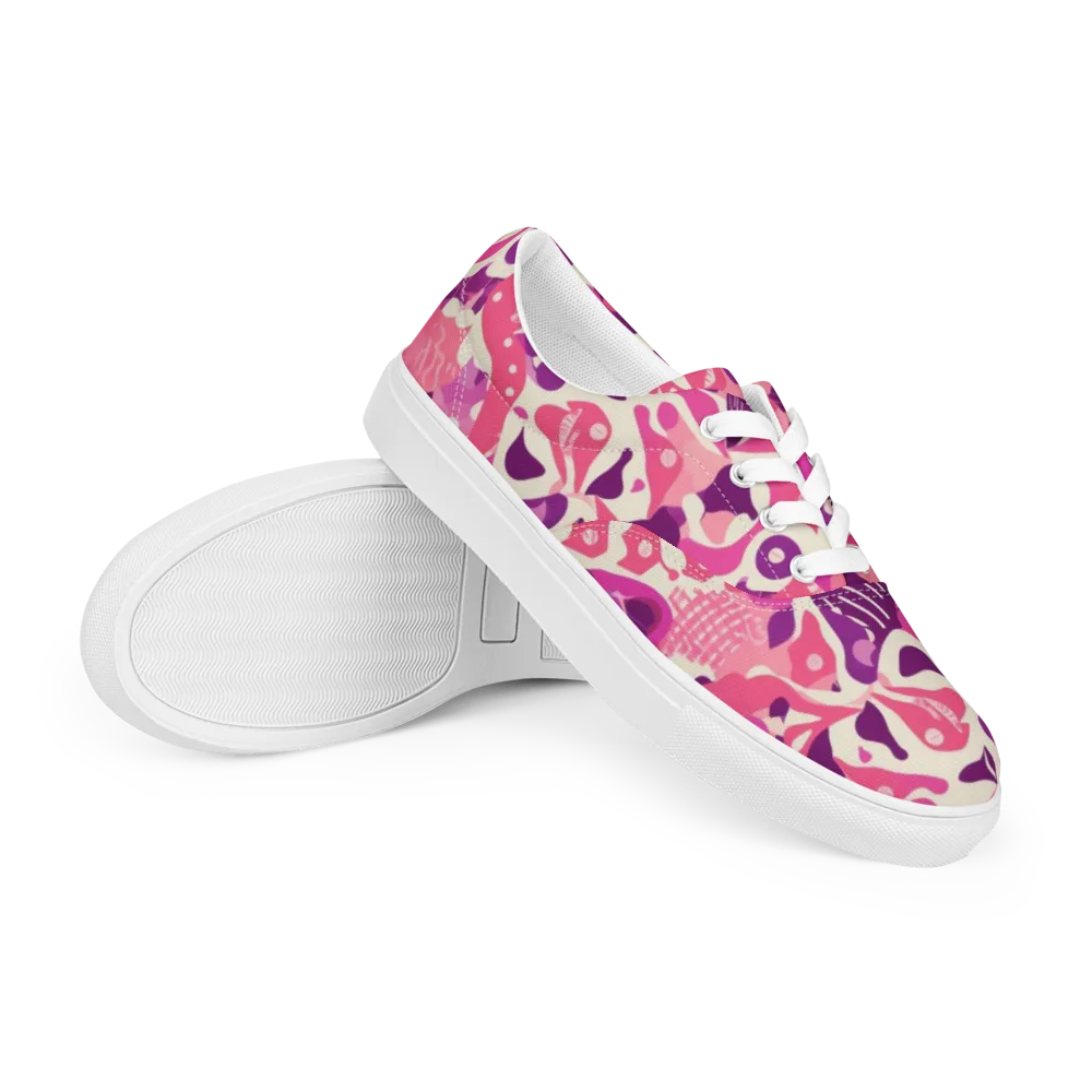 Pop Orchid on Men's Lace-Up Canvas Shoes — Right Front