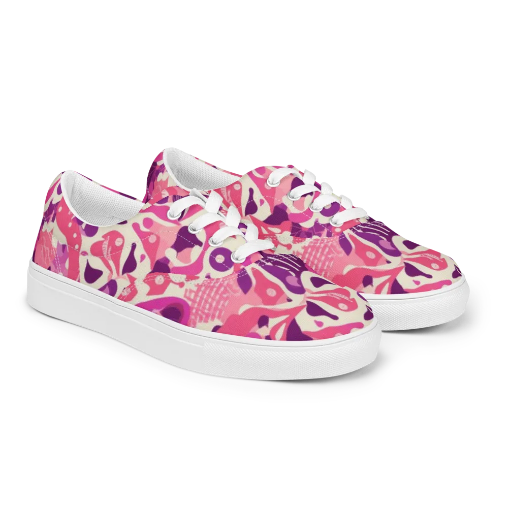 Pop Orchid on Men's Lace-Up Canvas Shoes — Right Front