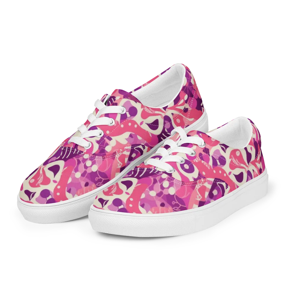 Pop Orchid on Men's Lace-Up Canvas Shoes — Left Front