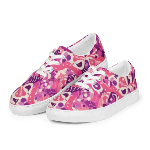 Pop Orchid on a Men's Lace-Up Canvas Shoes